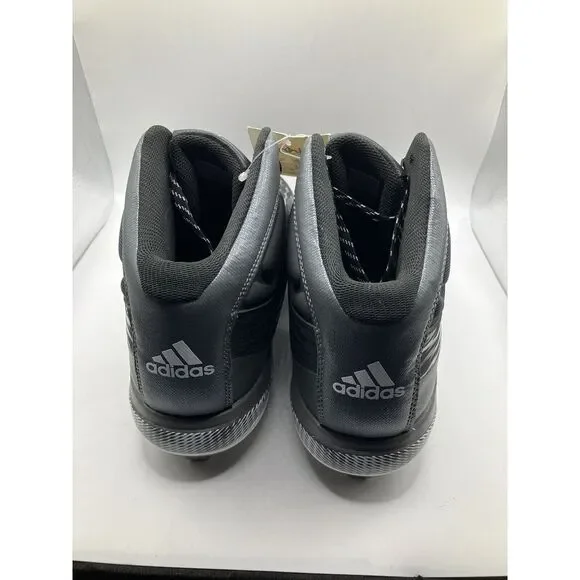 New Adidas Men's Black Baseball Cleats- PowerAlley 3 Iron Skin US/SZ 13 -F16 - Picture 3 of 9